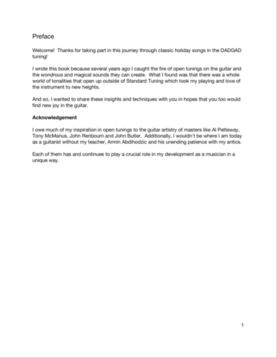 A DADGAD Christmas Acoustic Guitar scores gallery preview page 3