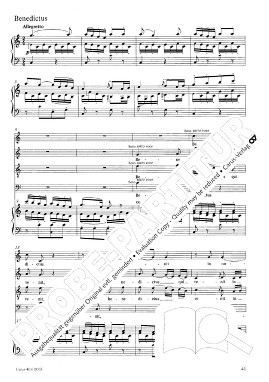 Mass in C (Missa in C) 4-Part scores gallery preview page 42
