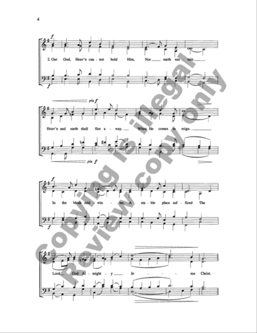 In the Bleak Midwinter 4-Part scores gallery preview page 7