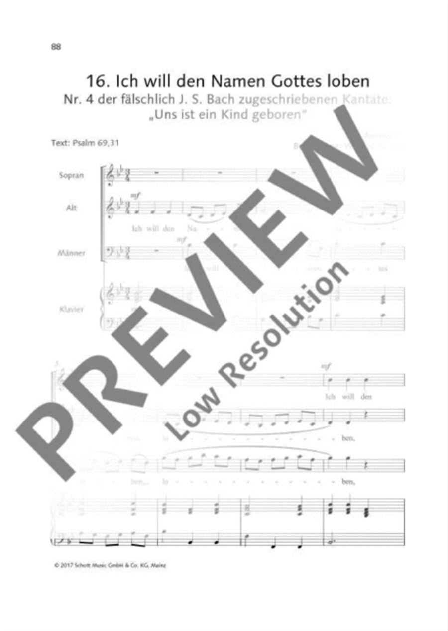 Ich will den Namen Gotte loben 3-Part scores gallery preview page 2