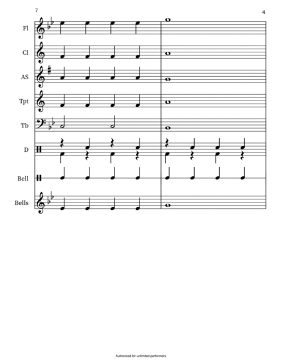 Jolly Old St. Nicholas Concert Band scores gallery preview page 4