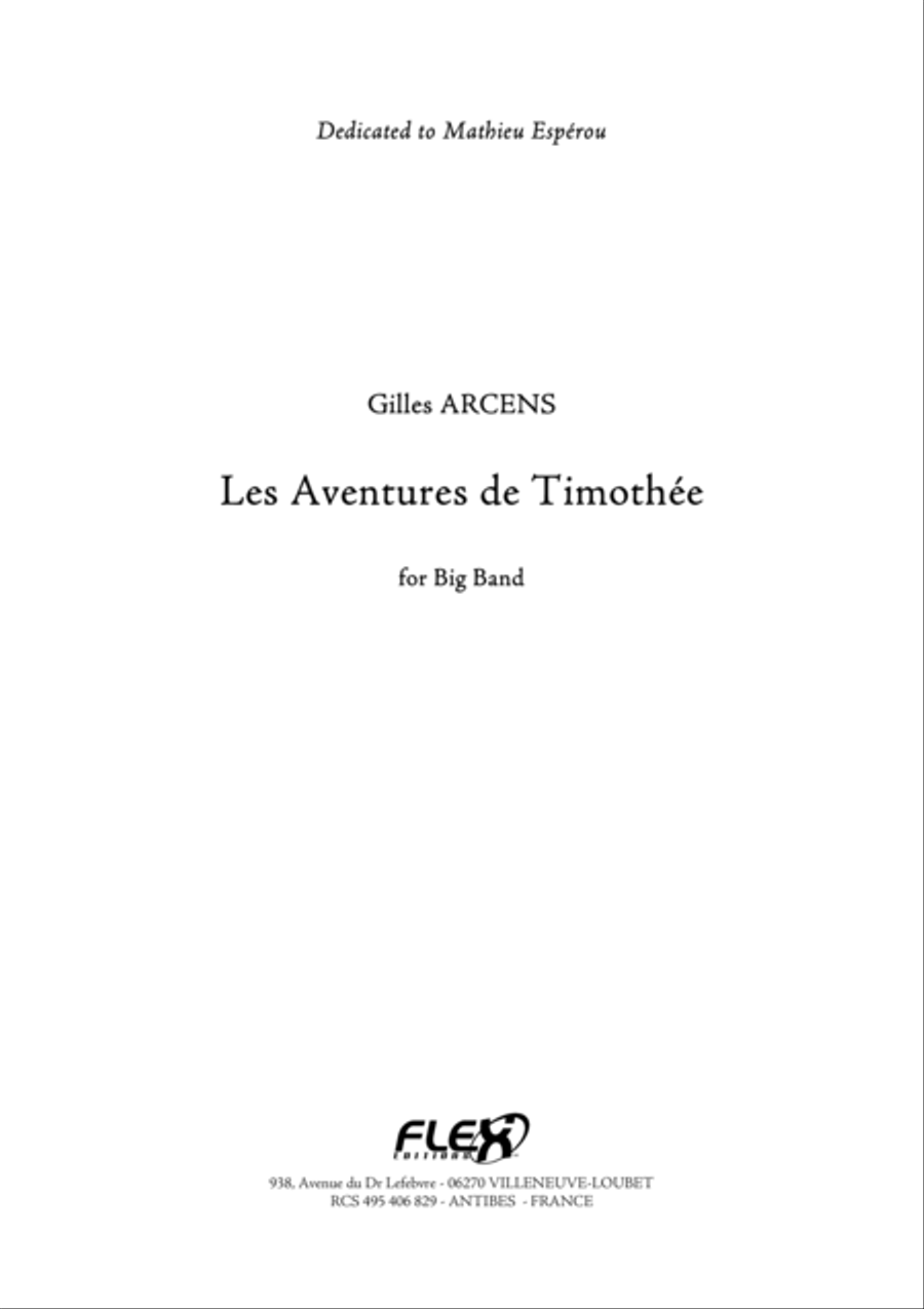 Les aventures de timothee Big Band scores gallery preview page 1