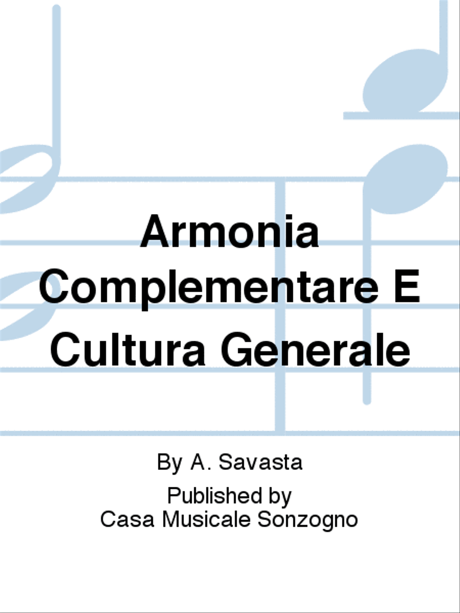 Armonia Complementare E Cultura Generale