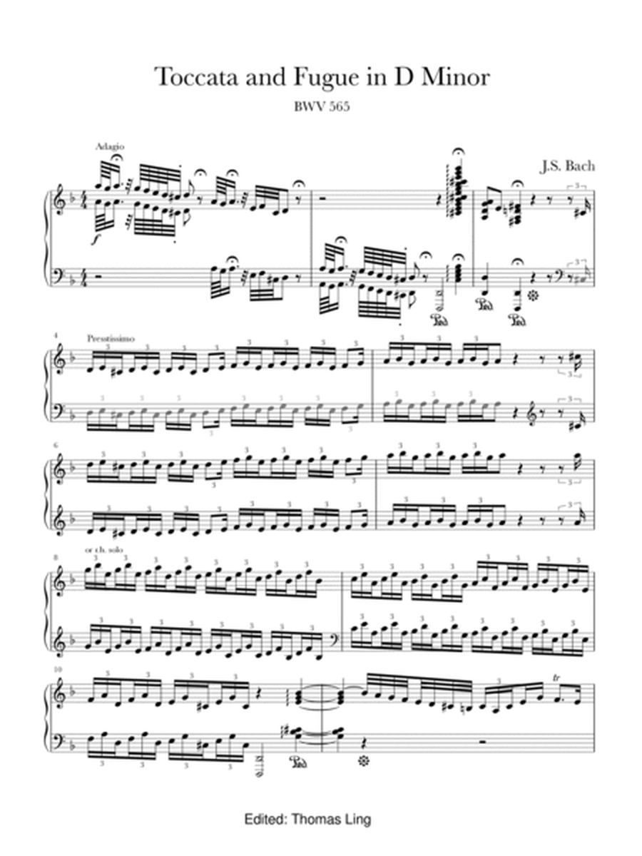 007 Bach (Bonus pieces:Chromatic Fantasia and Fugue/Toccata and Fugue in D minor)