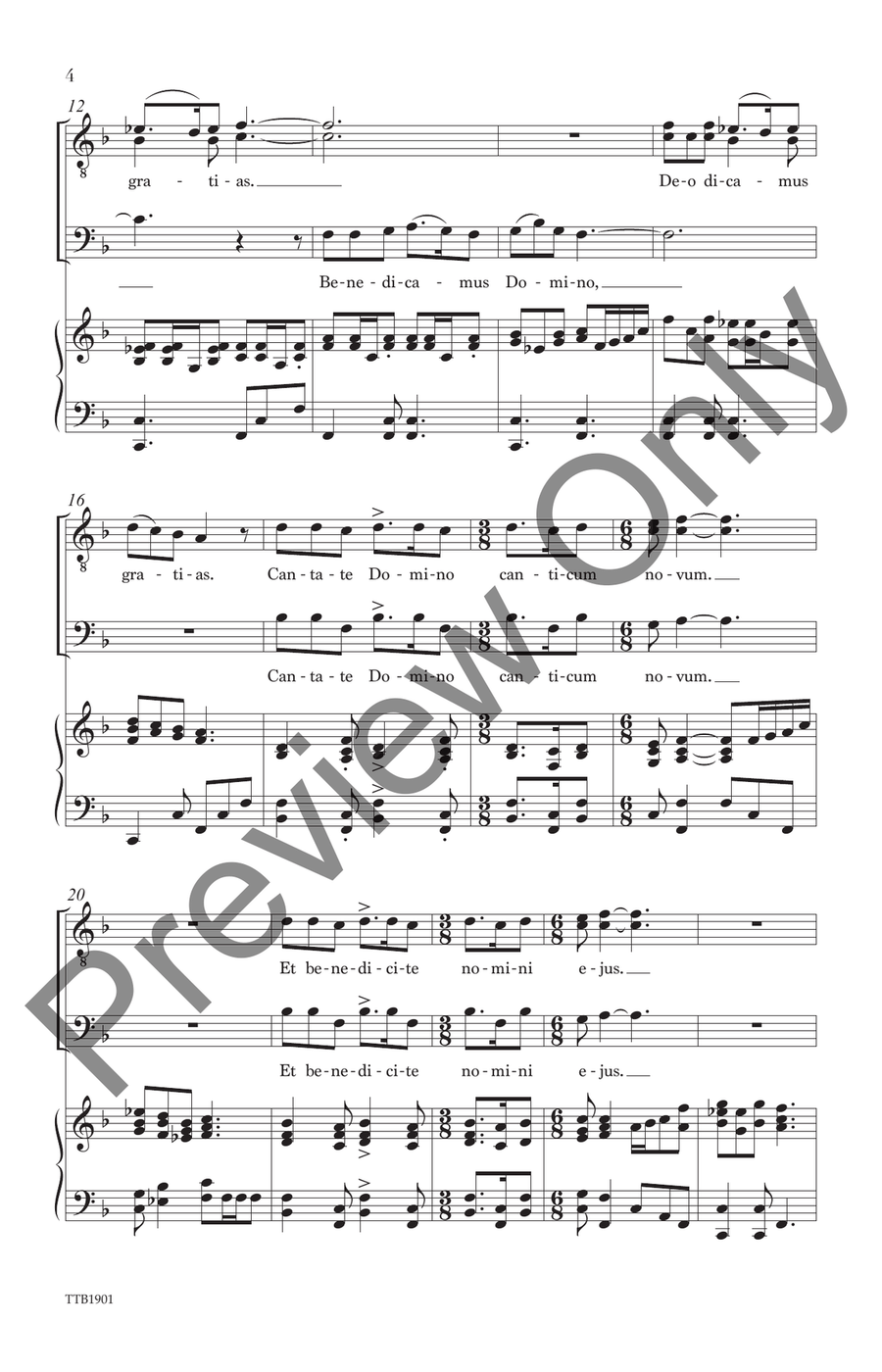 Benedicamus Domino TTB scores gallery preview page 3