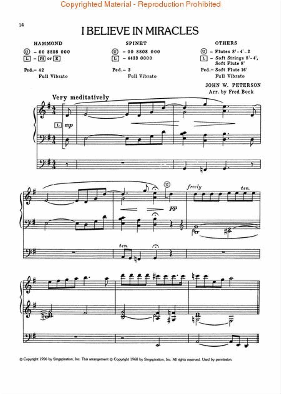 Fred Bock's Greatest Gospel Hits Organ scores gallery preview page 4