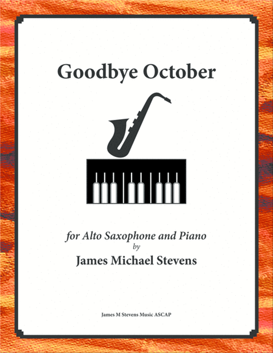 Goodbye October - Alto Sax & Piano Alto Saxophone scores gallery preview page 1
