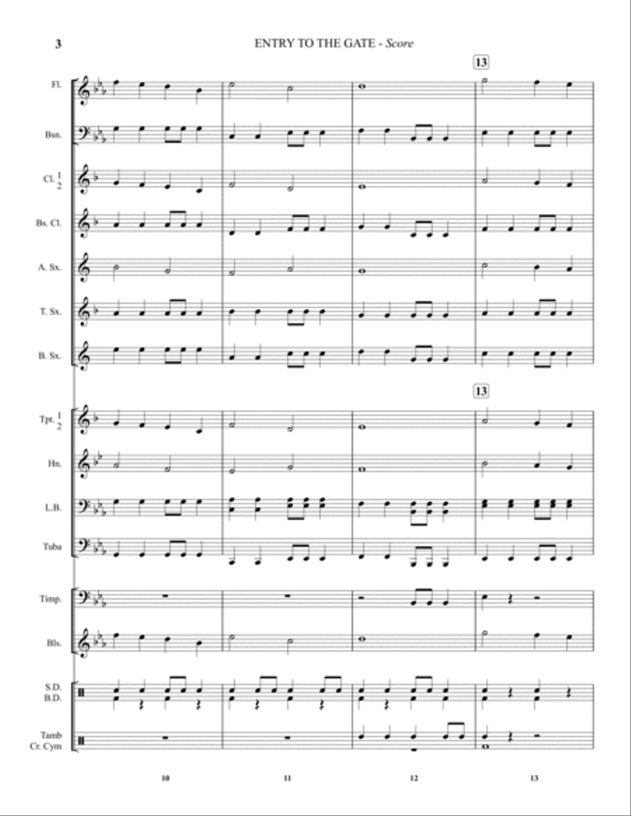 Entry To The Gates Concert Band scores gallery preview page 4