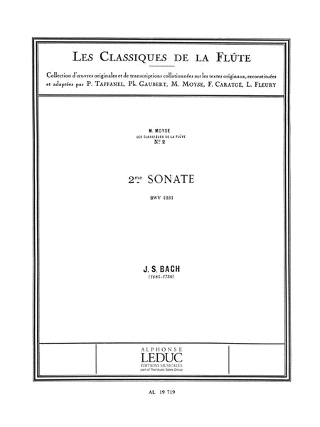 Sonata No. 2, BWV1031 in E Flat Major - Classiques No. 2