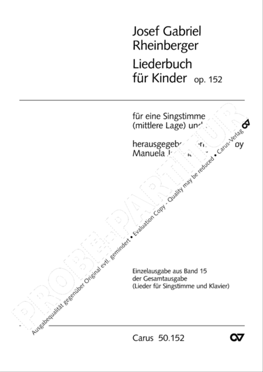 Liederbuch fur Kinder op. 152 Choir scores gallery preview page 2