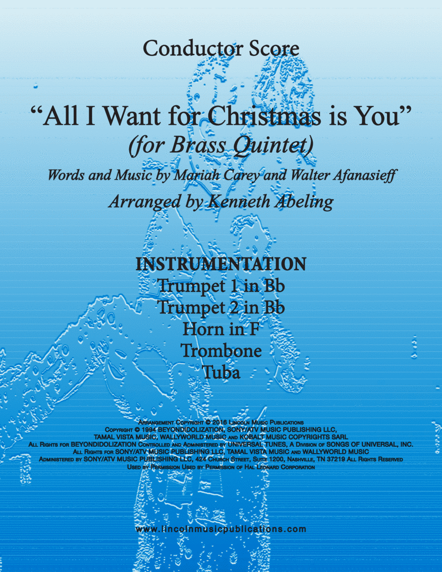 All I Want For Christmas Is You Horn scores gallery preview page 1