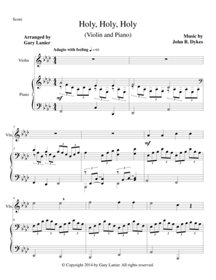 Book cover for HOLY, HOLY, HOLY (Violin Piano and Violin Part)