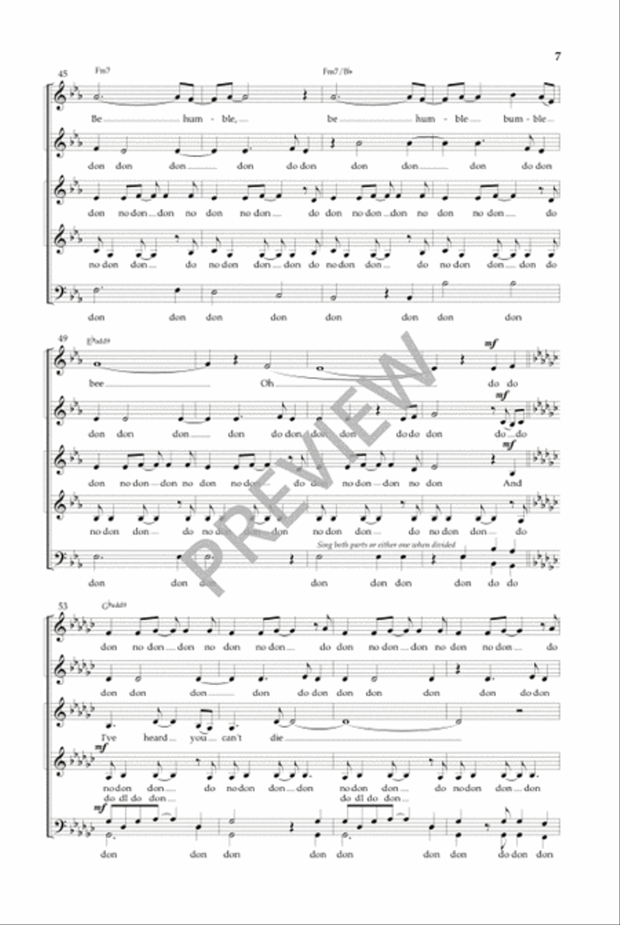 Bumble Bee - SSAATB (Vocal Score) image number null