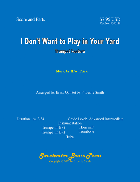 I Don’t Want to Play in Your Yard: Trumpet Feature image number null