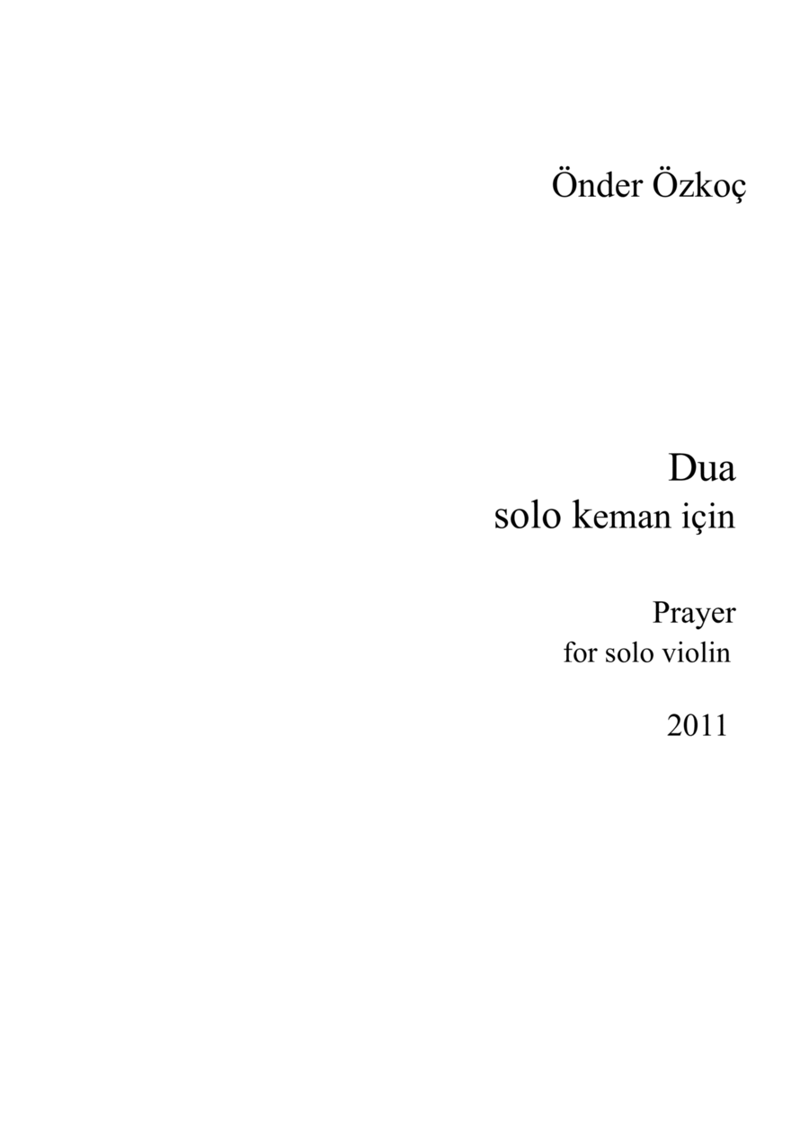 Prayer for Solo Violin Prayer for Solo Violin Violin Solo scores gallery preview page 1