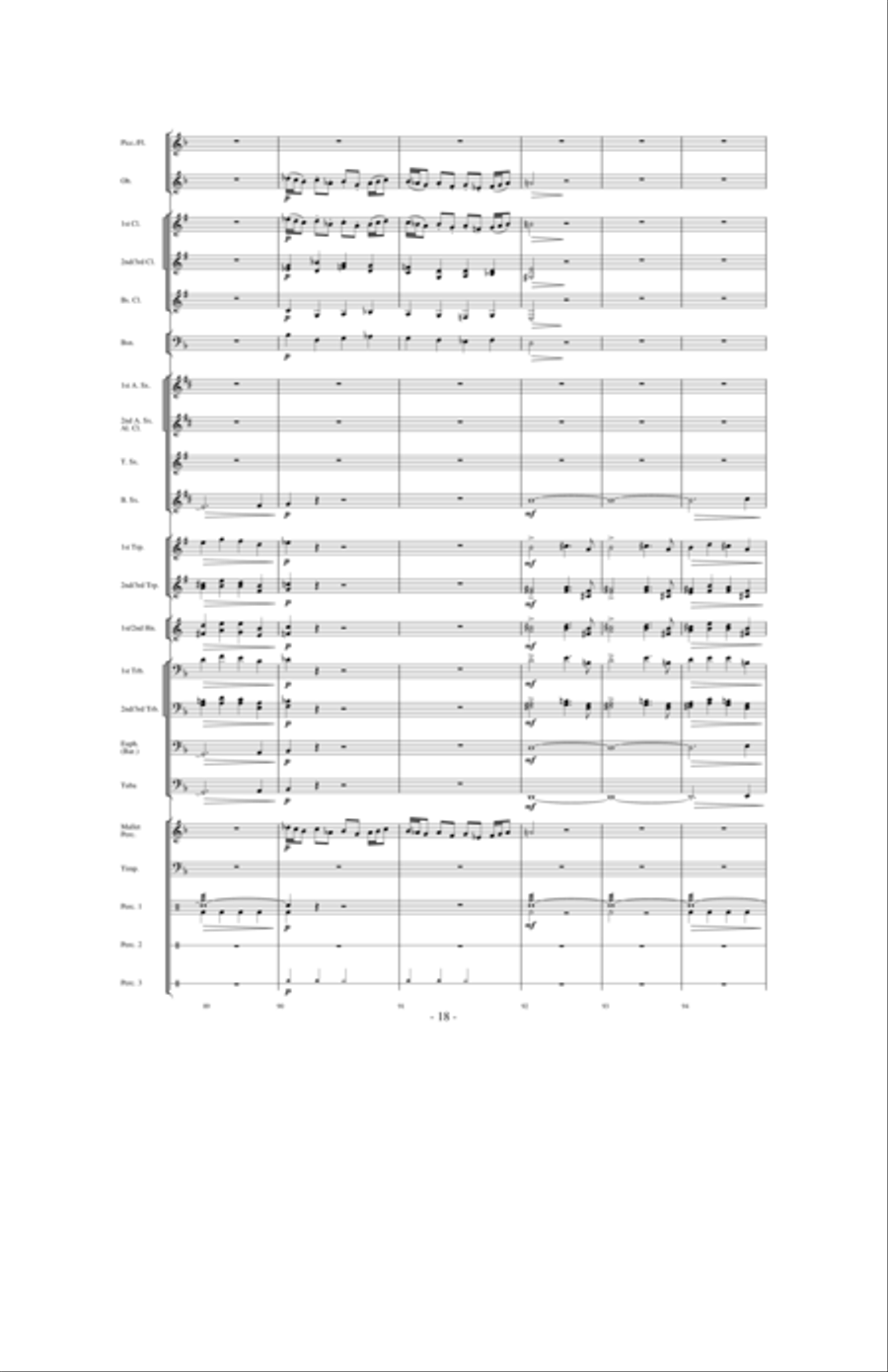 Quest of the Undaunted Knight Concert Band scores gallery preview page 17