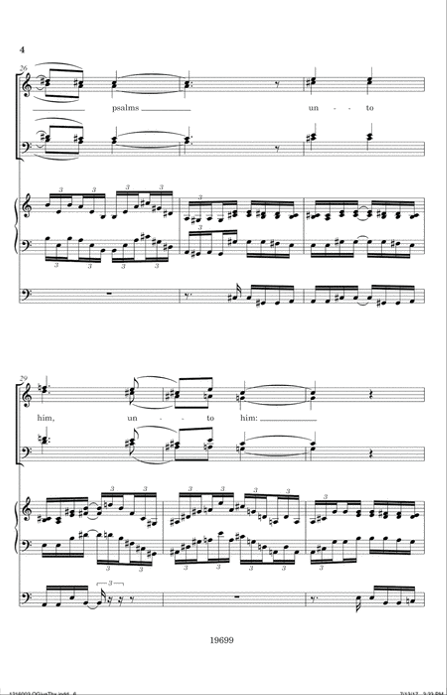 O Give Thanks Unto The Lord 4-Part scores gallery preview page 4