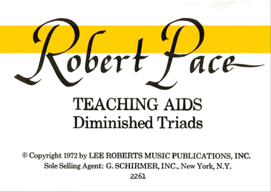Flash Cards, Diminished Triads Voice scores gallery preview page 1