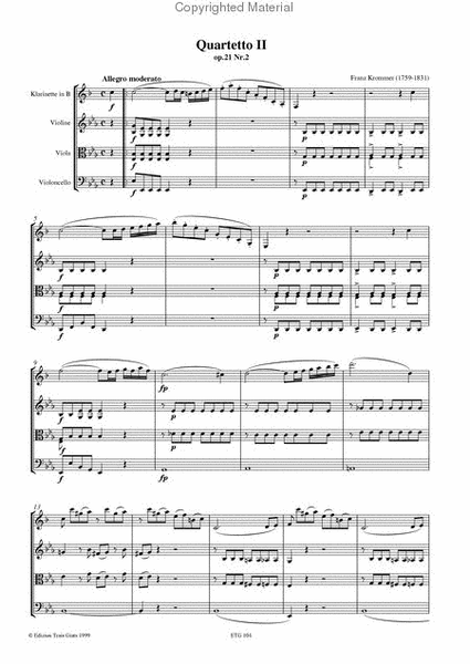 2 Quartette op. 21: Nr. 2 Es-Dur