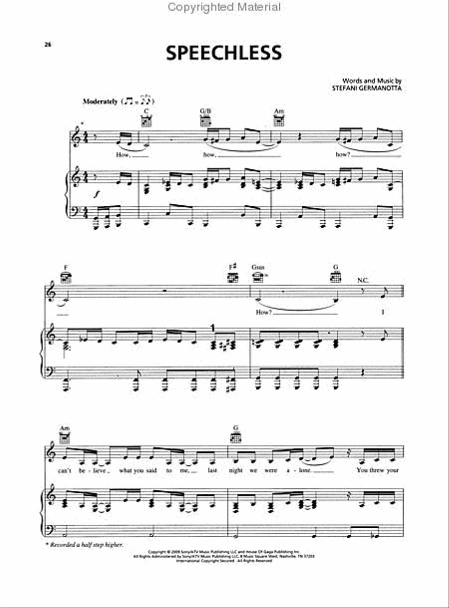 Lady Gaga - The Fame Monster Piano, Vocal, Guitar scores gallery preview page 4