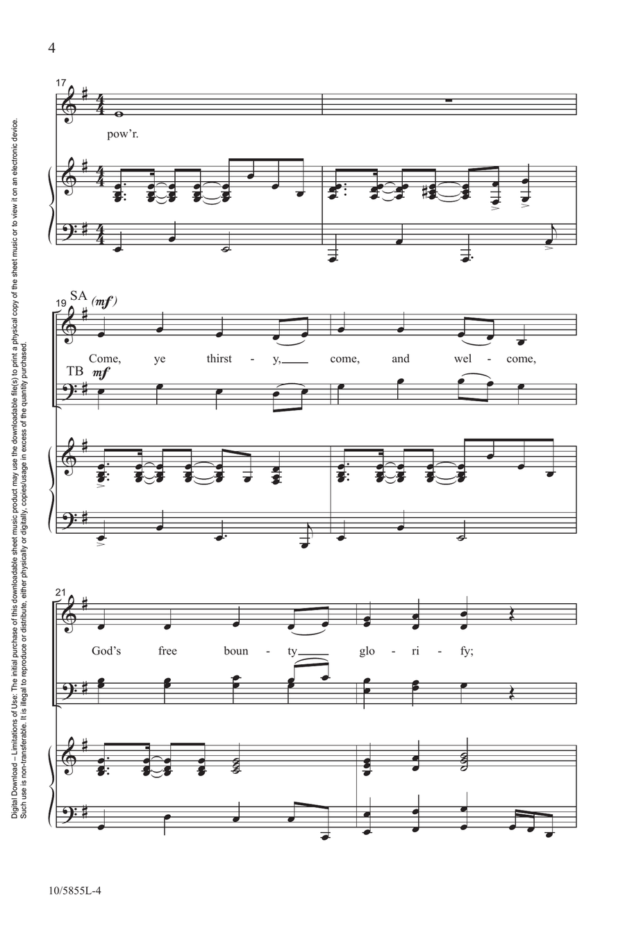 Come, Ye Sinners 4-Part scores gallery preview page 4