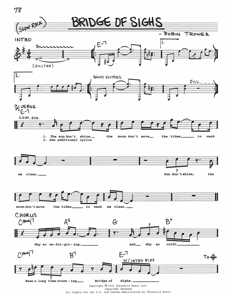 Bridge Of Sighs Bridge Of Sighs Voice scores gallery preview page 1