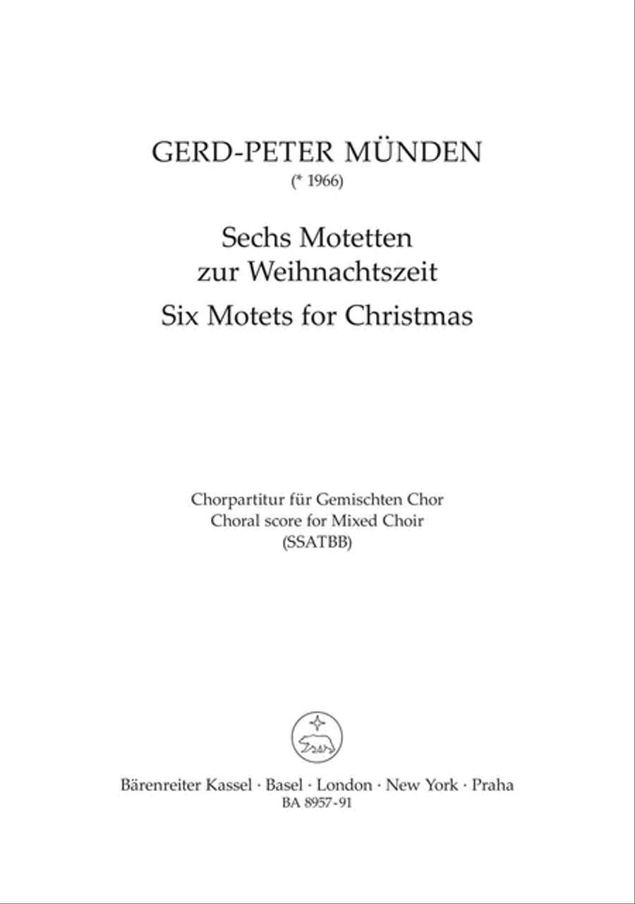 Six Motets for Christmas SSATBB scores gallery preview page 1