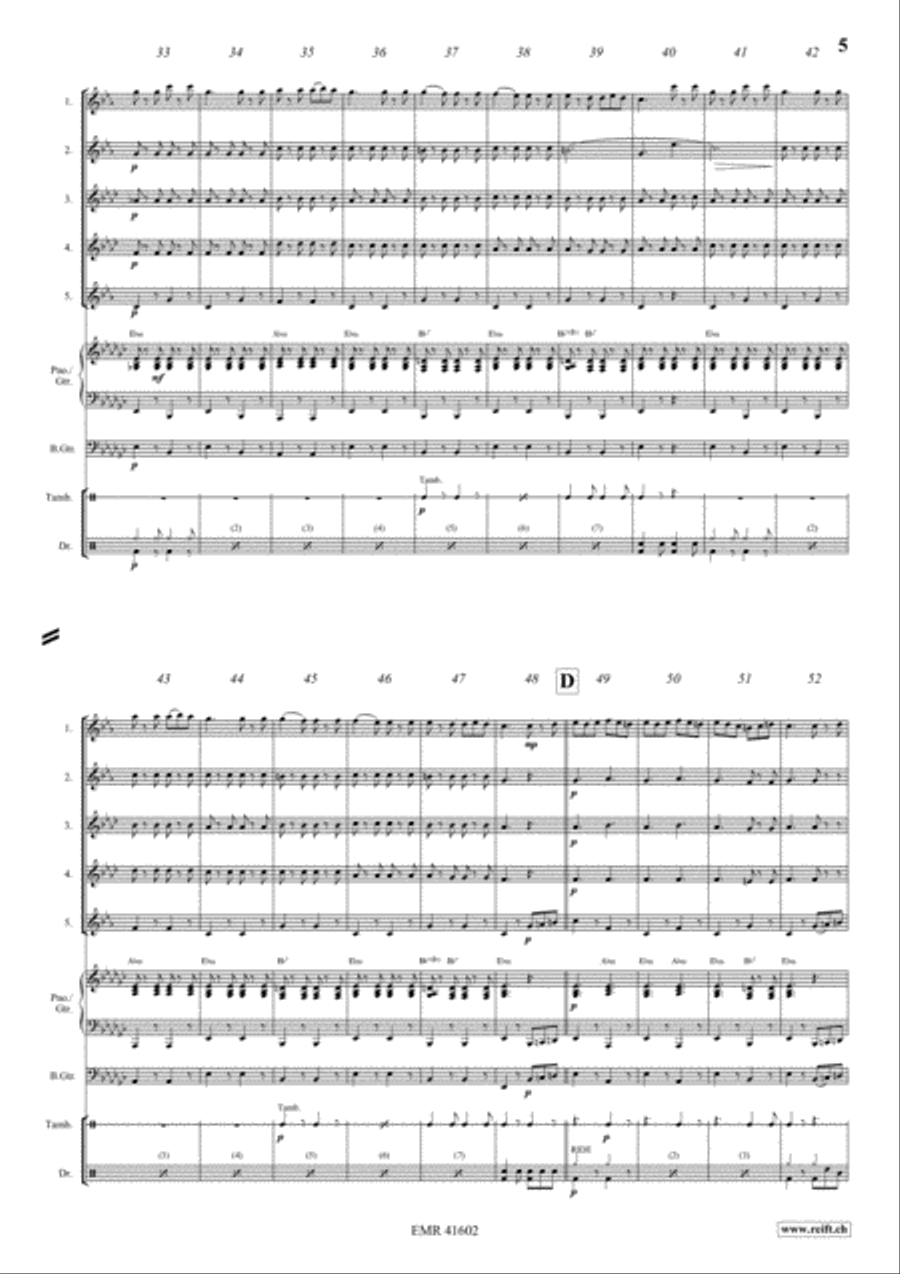 Greetings From Italy Saxophone Quintet scores gallery preview page 5