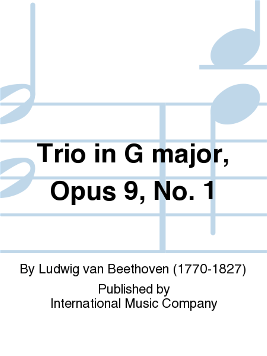 Trio In G Major, Opus 9, No. 1 String Trio scores gallery preview page 1