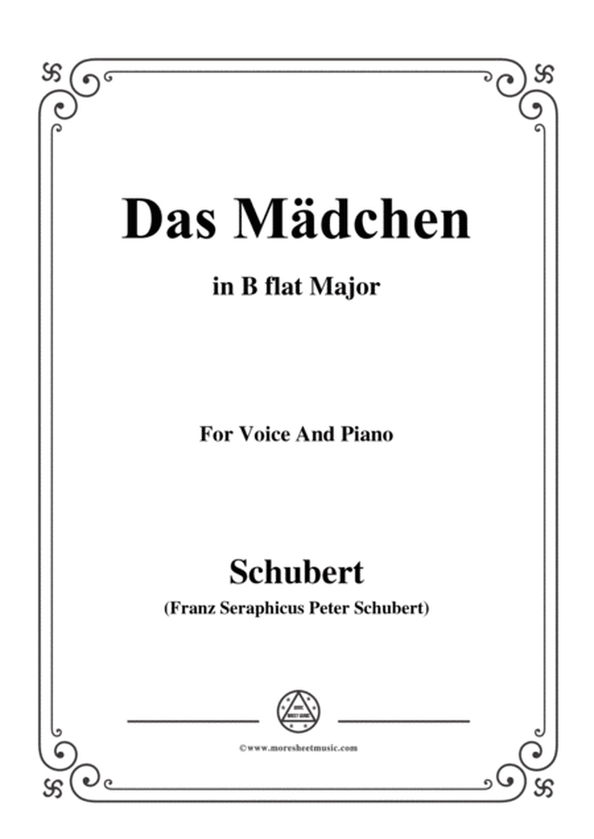 Schubert-Das Mädchen,in B flat Major,for Voice&Piano image number null