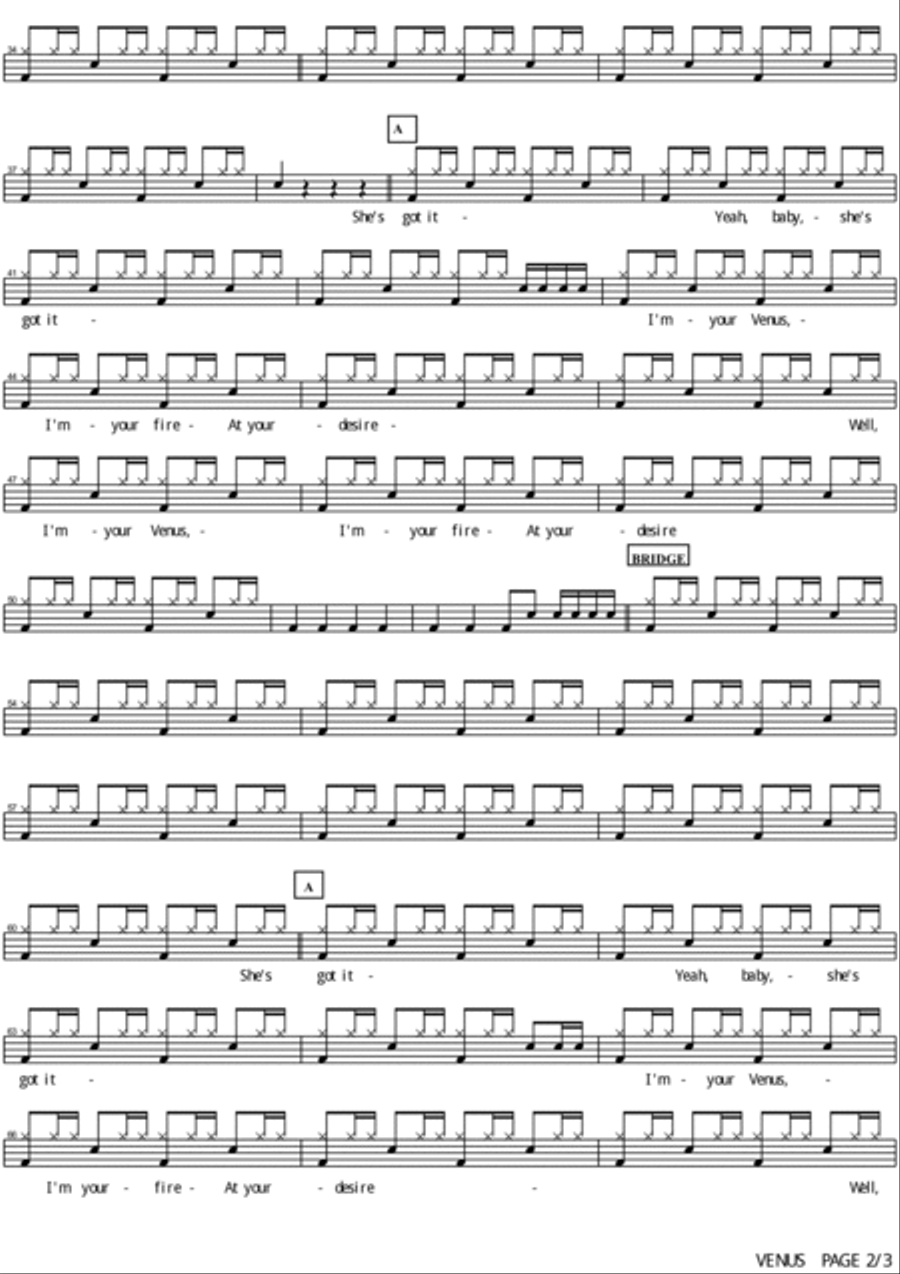 Venus Drum Set scores gallery preview page 2
