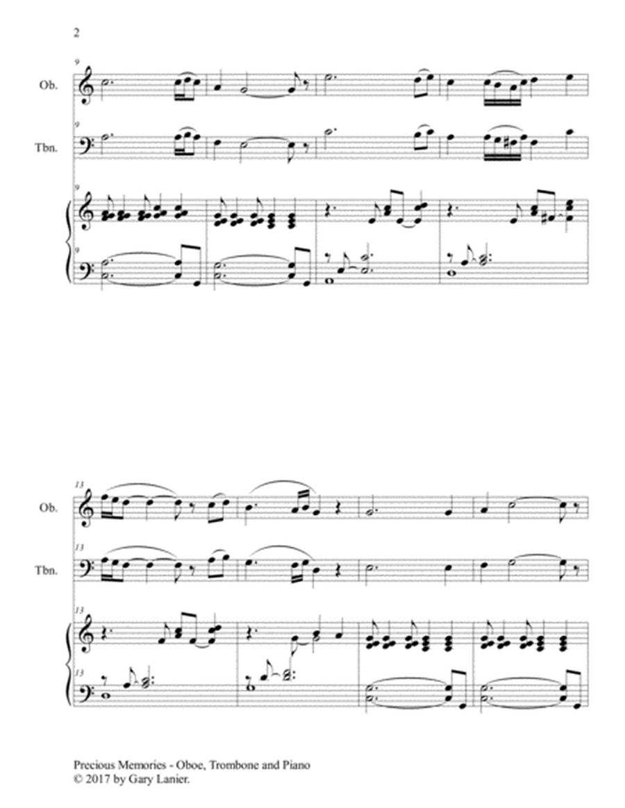 Precious Memories (Trio - Oboe, Trombone & Piano with Score/Part) image number null