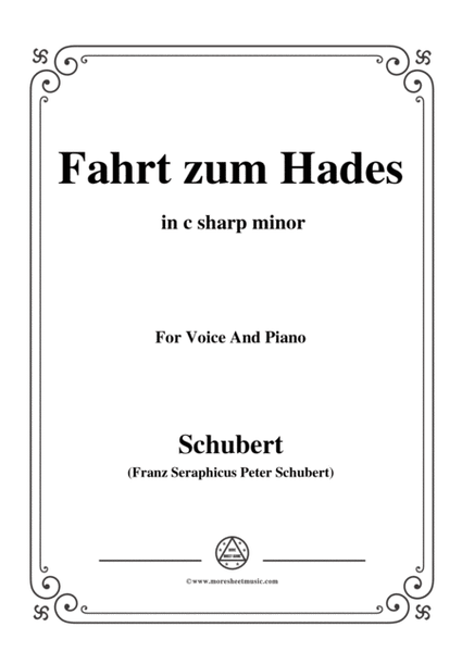 Schubert-Fahrt zum Hades,in c sharp minor,D.526,for Voice and Piano image number null