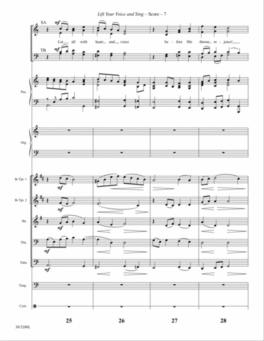 Lift Your Voice and Sing - Instrumental Ensemble Score and Parts Choir scores gallery preview page 10