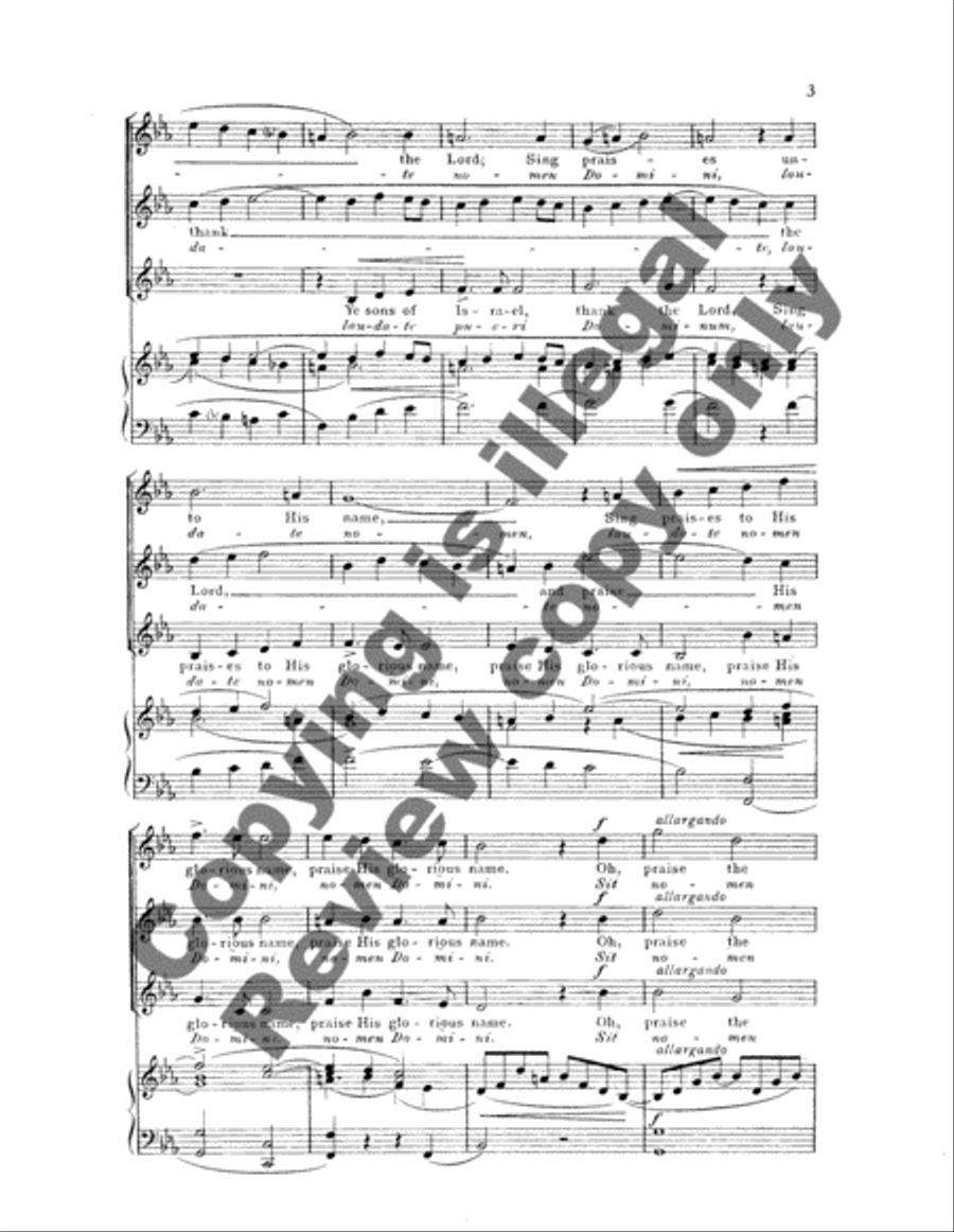 Ye Sons of Israel (Laudate pueri Dominum), Op. 39/2 SSA scores gallery preview page 4