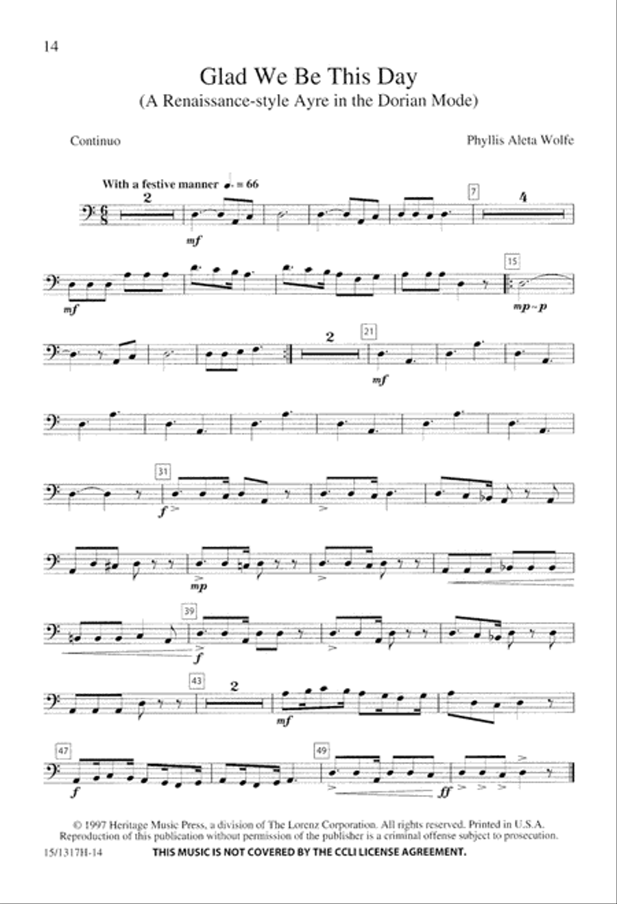 Glad We Be This Day Glad We Be This Day 3-Part scores gallery preview page 14