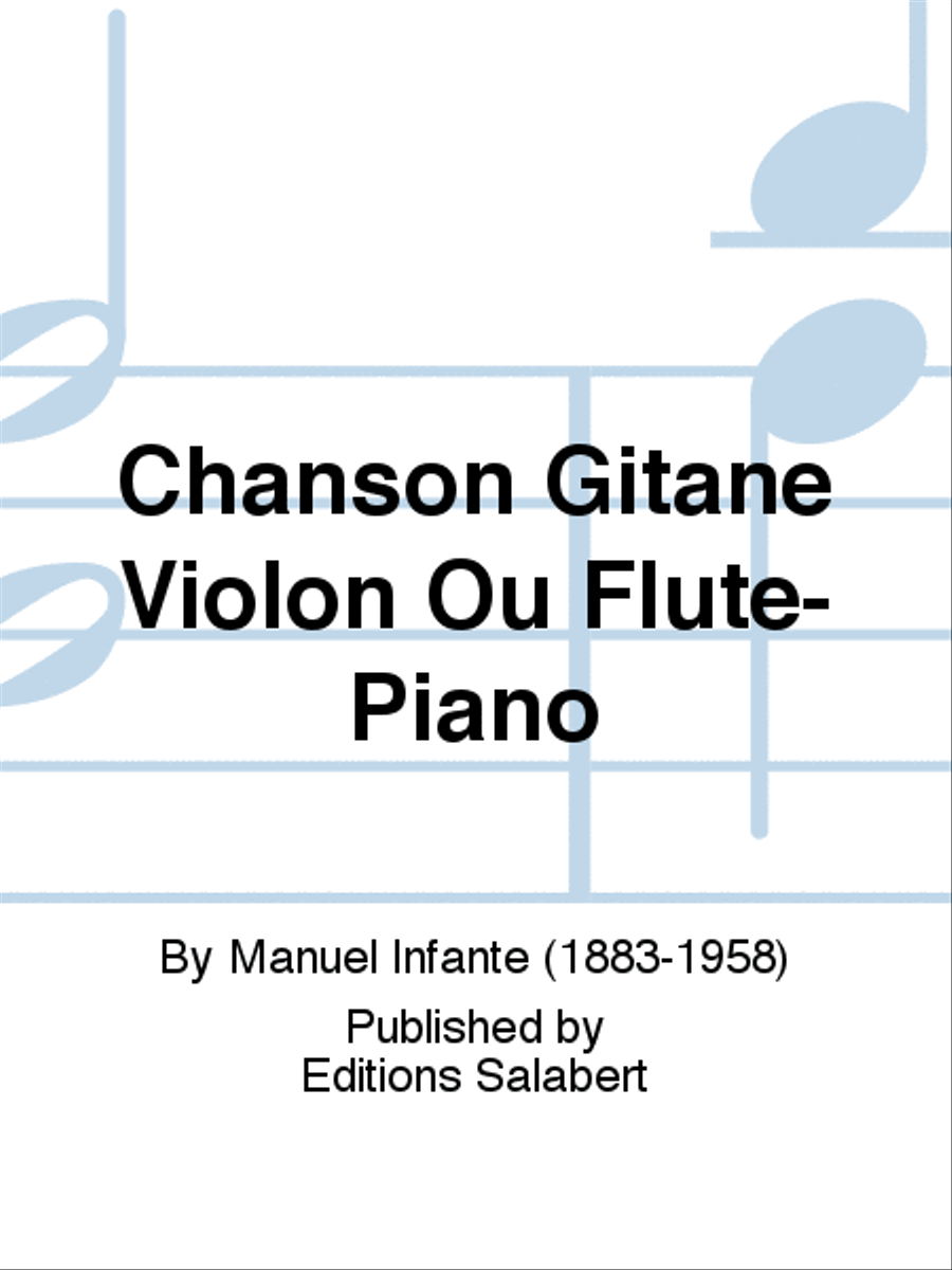 Chanson Gitane Violon Ou Flute-Piano Flute scores gallery preview page 1