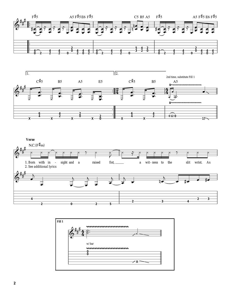 Know Your Enemy Acoustic Guitar scores gallery preview page 2