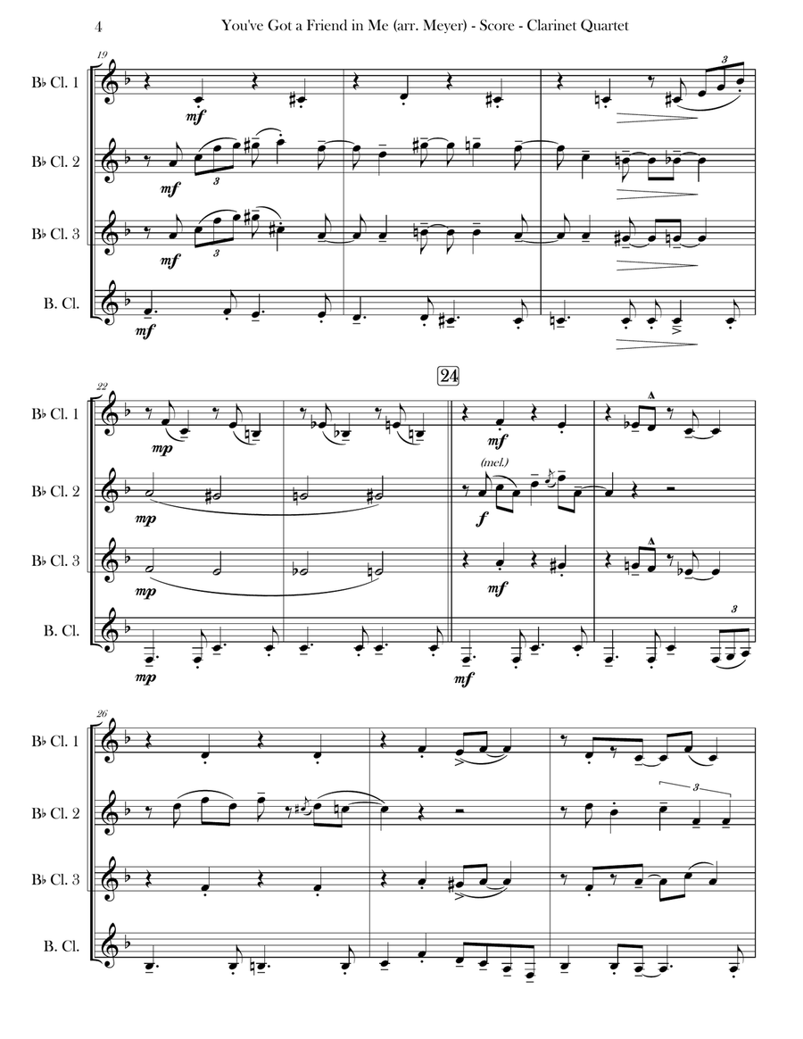 You've Got A Friend In Me Woodwind Ensemble scores gallery preview page 4