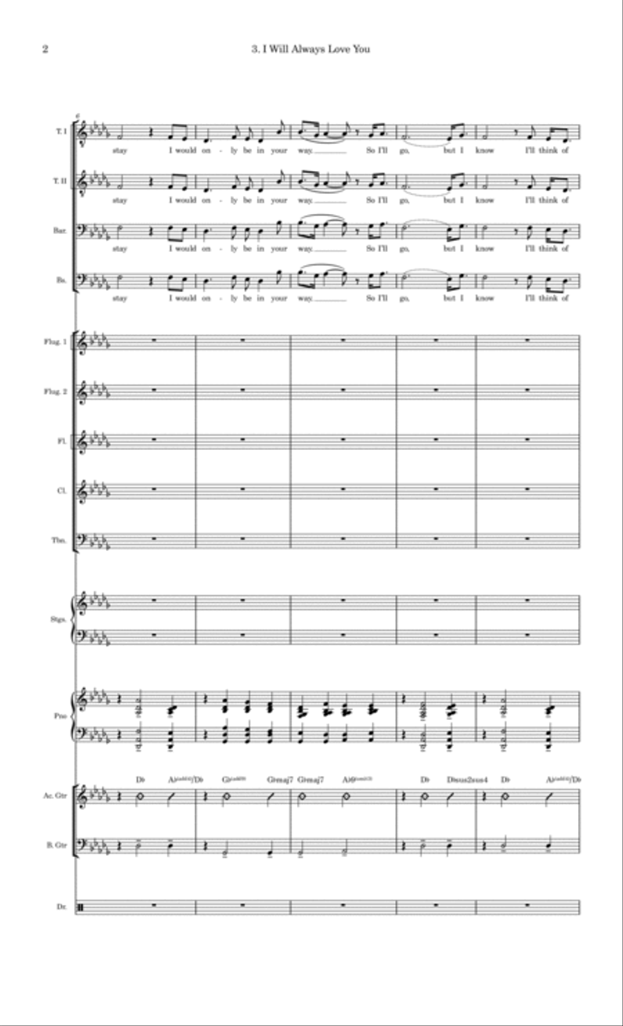 I Will Always Love You Large Ensemble scores gallery preview page 2