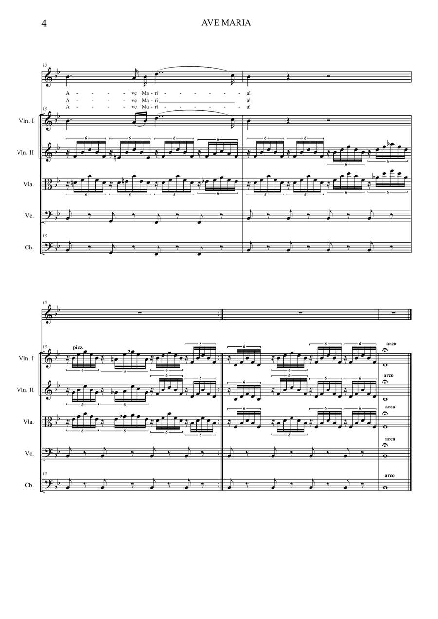 Ave Maria Ave Maria Chamber Orchestra scores gallery preview page 4