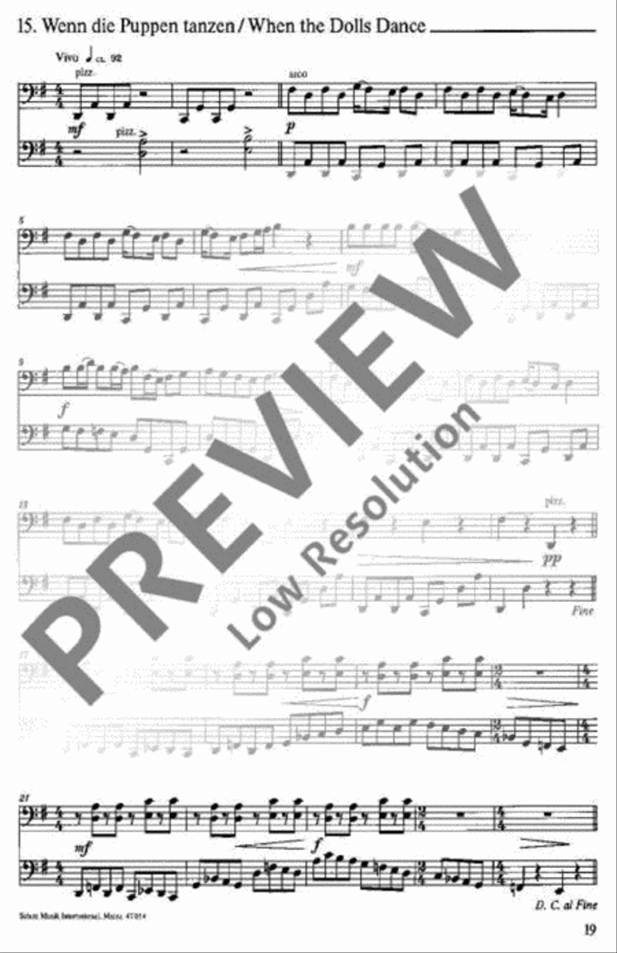 15 easy Duets Cello scores gallery preview page 18