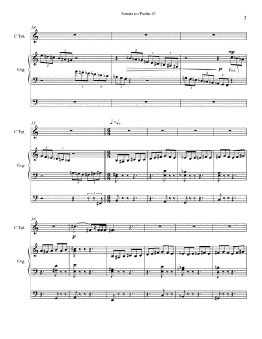 Sonata on Psalm 45 Sonata on Psalm 45 Trumpet Duet scores gallery preview page 3