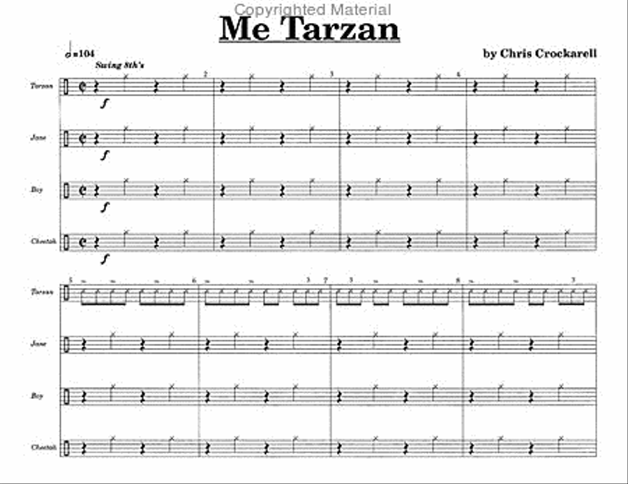 Me Tarzan Percussion Ensemble scores gallery preview page 3