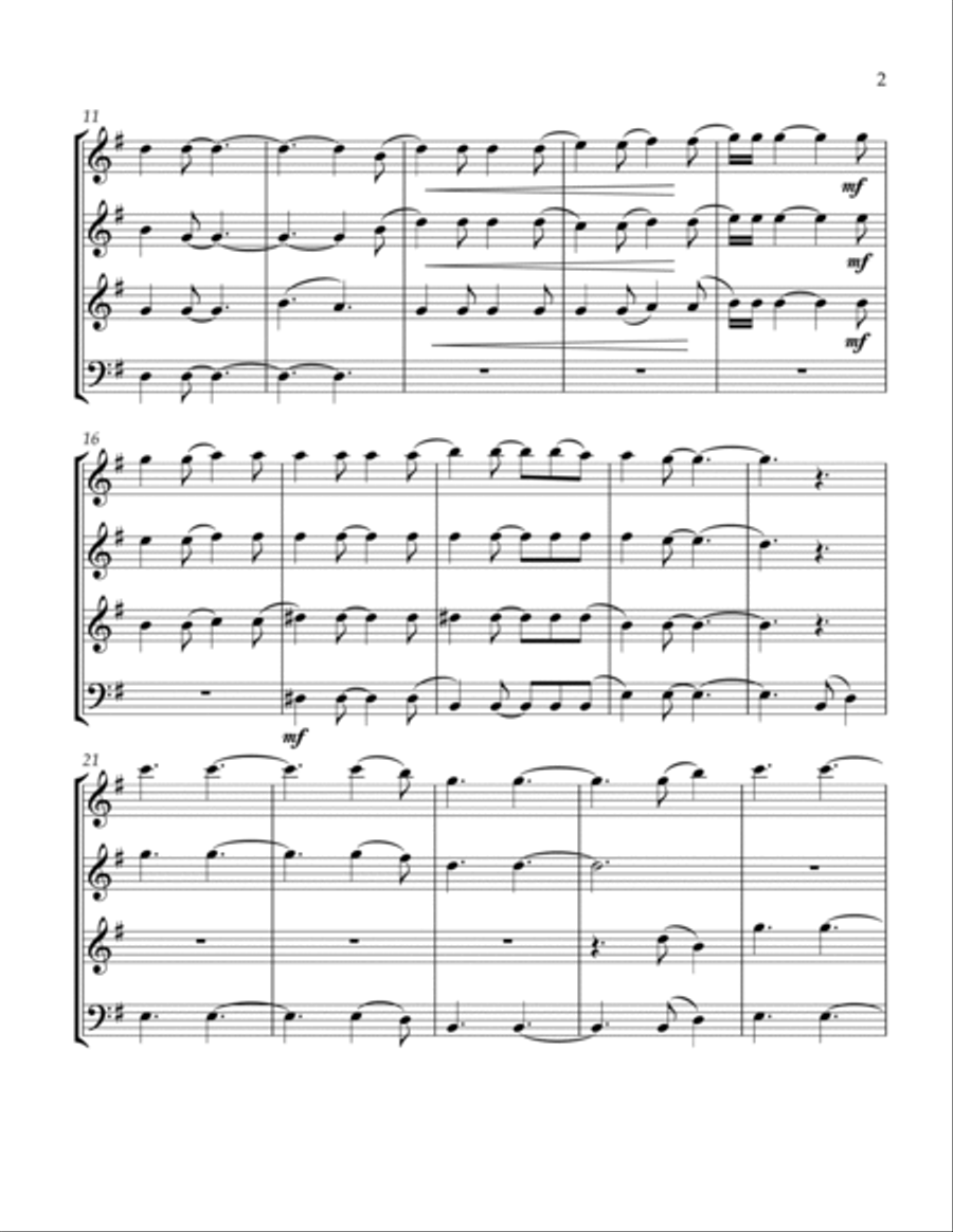 Hallelujah String Quartet scores gallery preview page 3