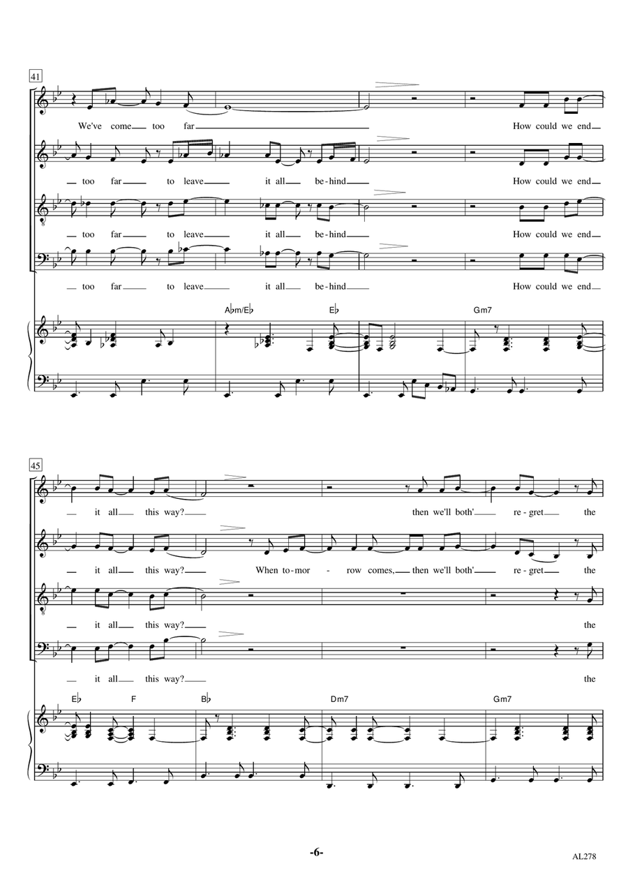 If You Leave Me Now 4-Part scores gallery preview page 6