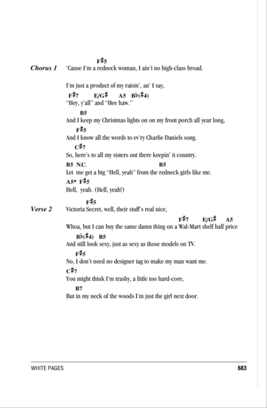 Redneck Woman Acoustic Guitar scores gallery preview page 2