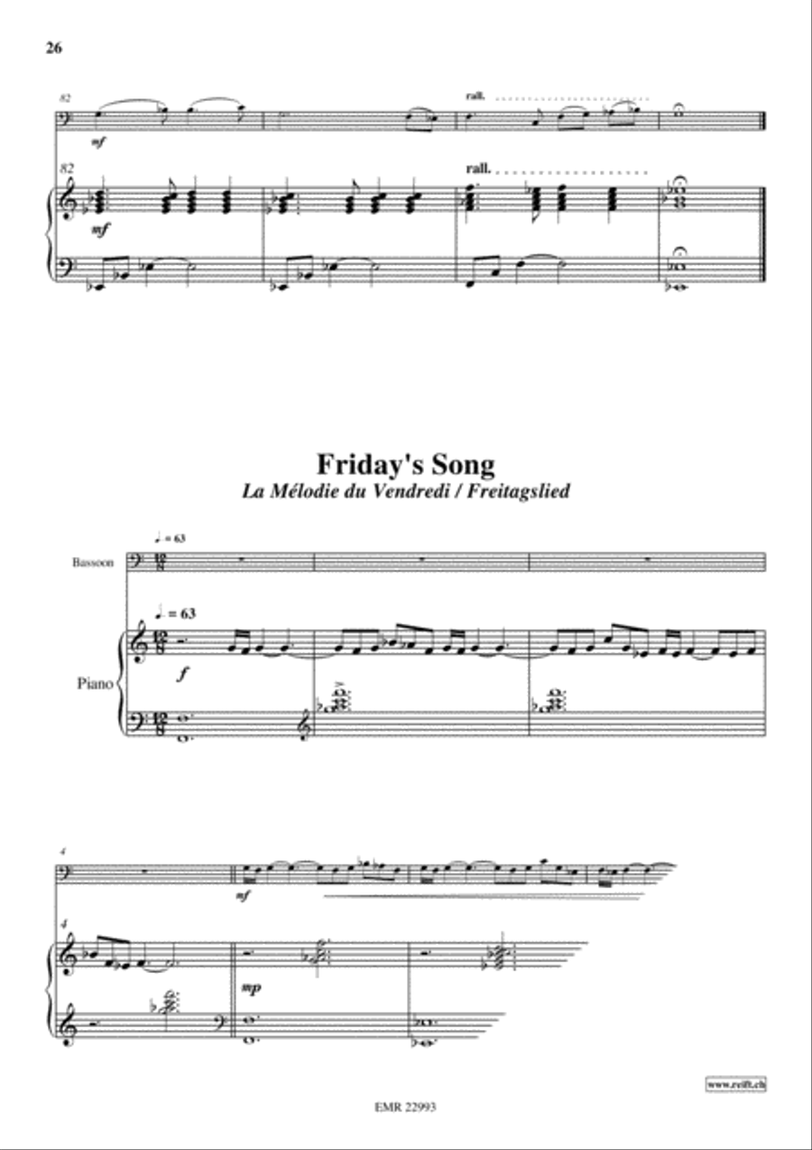5 Love-Songs 5 Love-Songs Bassoon Solo scores gallery preview page 7