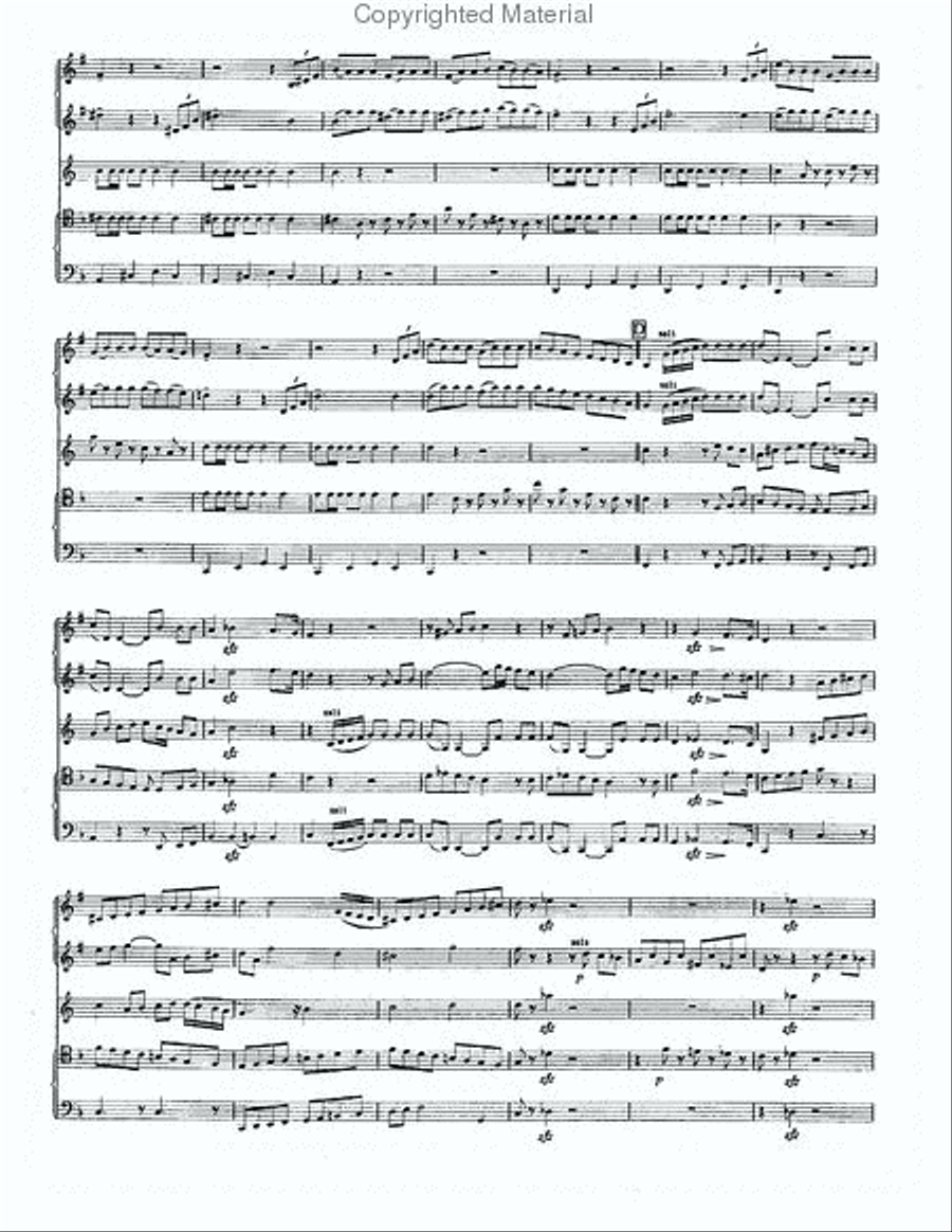 Barber of Seville Overture Brass Quintet scores gallery preview page 5