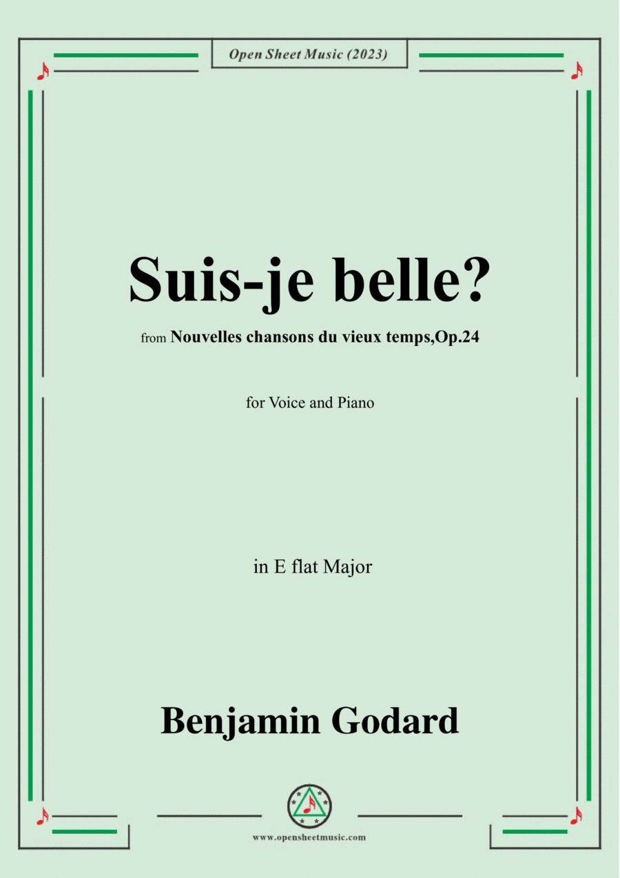 B. Godard-Suis-je belle?in E flat Major,Op.24 No.1 Voice scores gallery preview page 1